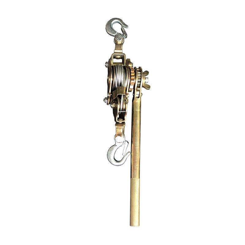 Ratchet Tensioner Gear Winch Puller Power Cable Power Puller Double Hook 2T Lifting Tool Suitable for Wire Rope Tightening