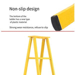 Safety Ladder Herringbone Ladder A-Type 2m Yellow FRP Material Non-slip