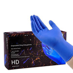 Disposable Nitrile Gloves Thickened Food Cleaning Inspection Waterproof Antiskid Work Protection Kitchen Labor Protection S Size