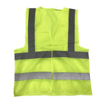 Yellow Reflective Vest Gray Two Horizontal And Two Vertical Reflective Strips Traffic Garden Sanitation Safety Suit Warning Function Construction Vest