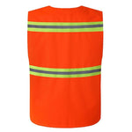 Button Type Reflective Vest Safety Vest Sanitation Workers Labor Protection Vest Road Cleaning Work Clothes Body Protection Clothing - Orange
