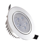 Led Spotlight Light Embedded Small Spotlight, Sky Lantern 3w, Opening 50-60mm, Bright Silver Surface White Light 6500k (sunflower)