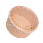 750ml 100 Pieces / Pack Kraft Paper Bowl Disposable Paper Bowl Take Away Lunch Box Round Thickened Soup Bowl Lunch Box