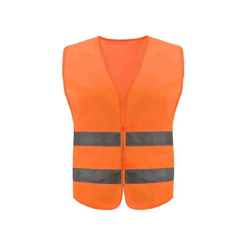 30 Pieces Reflective Vest Warp Knitted Fabric Fluorescent Orange Men & Women, Work, Cycling, Runner, Surveyor, Volunteer, Crossing Guard, Road, Construction