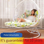 Hanging Basket Rattan Chair Hanging Chair Swing Bird's Nest Chair Swing Chair Family Balcony Indoor Hammock Single Double Adult Single White Rattan