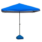 Sunshade Big Outdoor Stall Big Umbrella Sun Umbrella Big Umbrella Courtyard Umbrella Sunscreen Rainproof Business Side Umbrella Double Layer Dark Blue 2m * 2m