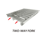 Galvanized Metal Pallet Supermarket Steel Moisture Proof Pallet Static Load 8820lbs Dynamic Load 2205lbs 2-Way Entry