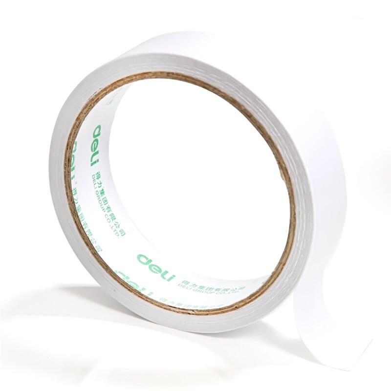 Cotton Paper Double Sided Tape 24mm * 9100mm * 80um (White) (12 Rolls / Bag)