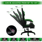 ECVV Gaming Chair Ergonomic Racing Style Recliner Chair Vibrating Massage Thickened PU Leather Latex Filling for E-sports Player Gaming Anchor