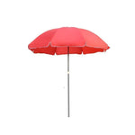 2m Red Outdoor Sunshade Umbrella Sun Umbrella Super Large Folding Commercial Stall Round Umbrella Thickened Large Courtyard Beach Umbrella Single-layer Oxford Cloth Three-layer Skeleton