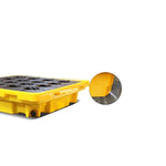 Spill Pallet  Two Drums Pallet 120 Liters Spill Capacity 130*680*300mm Injection Molding Process Leak-proof Pallet Platform Chemical Warehouse Oil Container Petroleum Drums Dangerous Waste Liquid Oil Pan