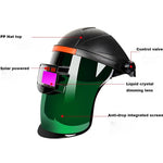 Electric Welding Foldable Mask, Solar Automatic Dimming Half Mask, Welder's Protective Welding Helmet, With 5 Piece Protective Films