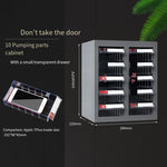 10 Draw Parts Cabinet [with Transparent Small Drawer] Drawer Type Tool Cabinet Thickened Metal Component Customized Parts Sample Lock