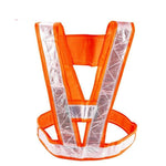 V-shaped Reflective Vest Night Riding Reflective Safety Suit Construction Sanitation Traffic Road Administration Reflective Vest Orange