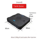 Outdoor Sunshade Umbrella Windproof Umbrella Large Stall Umbrella Terrace Garden Balcony Umbrella Red Upgrade Square [130kg Water Tank Pulley] 2.5 * 2.5m