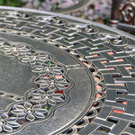 Outdoor Table And Chair Courtyard Furniture Cast Aluminum Leisure Balcony Terrace Villa Sunshine Room Iron Umbrella Combination Five Piece Set