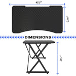 ECVV Gaming Desk Computer Desk Home Office Desk Study Workstation 44 inch Extra Large Modern Ergonomic E-sports PC Carbon Fiber Writing Desk black
