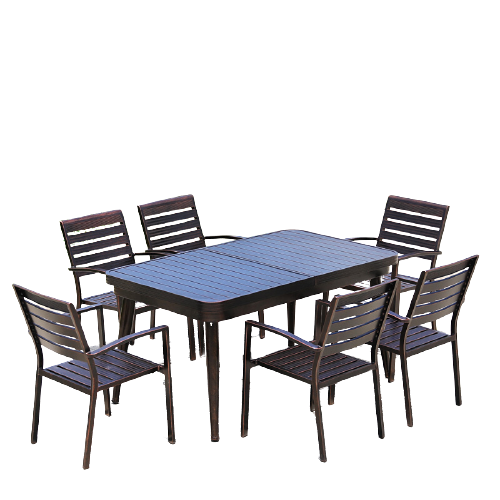 Outdoor Furniture Courtyard Table And Chair Balcony Terrace Villa Courtyard Table And Chair Leisure Iron Table And Chair Group Aluminum Alloy Table