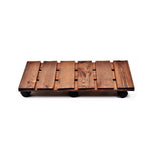 Wooden Tray Universal Wheel Flowerpot Tray Rectangular Roller Flowerpot Mobile Base 60x30cm